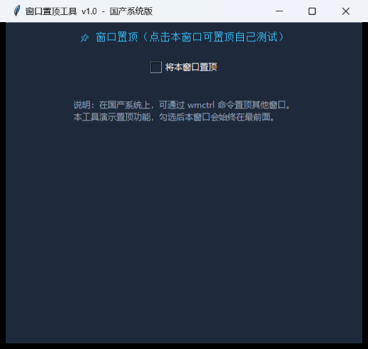 窗口置顶工具界面截图